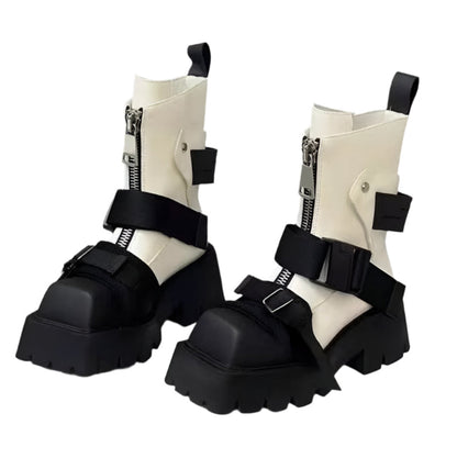 Thick-soled Male Biker Gothic Boots