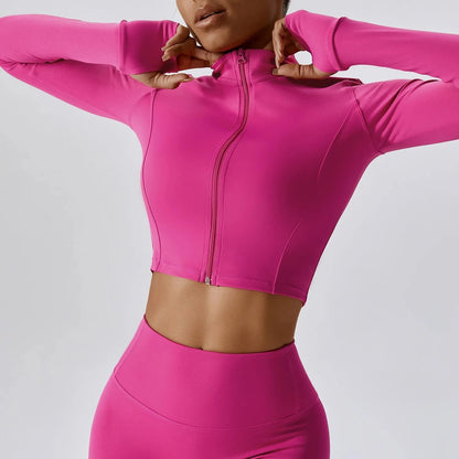 Rose / S Victorious Aura Yoga Jacket - Women's Elasticity Running & Gym Zip-Up