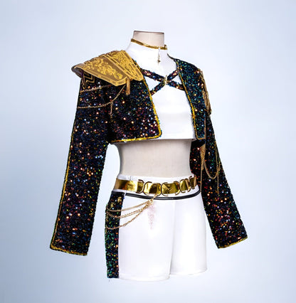 Rumi Costume / 110 KPop Demon Hunters Golden Outfits/ Mira, Rumi, Zoey Cosplay