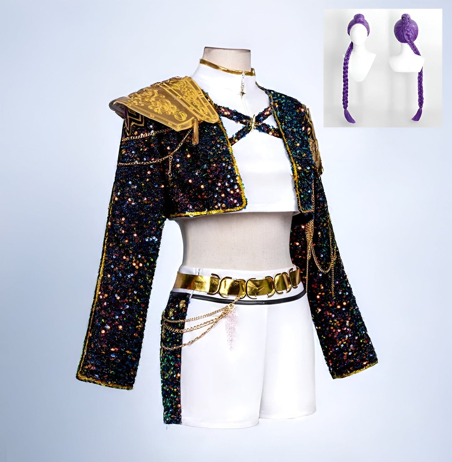 Rumi Costume Wig / 110 KPop Demon Hunters Golden Outfits/ Mira, Rumi, Zoey Cosplay