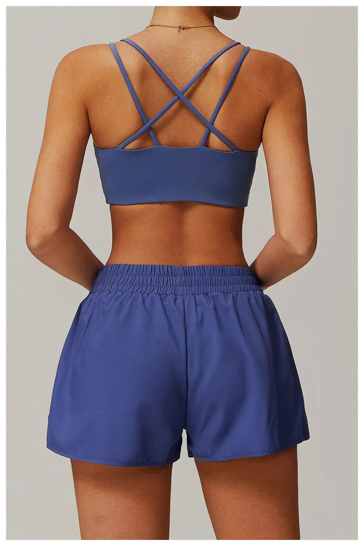 Running Shorts 2025 Summer Women 2 In 1 Sports Yoga Shorts With Pockets Quick-dry Solid Hip Lifting Fitness Shorts High Waist