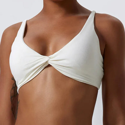 Sandy white / S Victorious Shieldmaiden V-cut Sports Bra