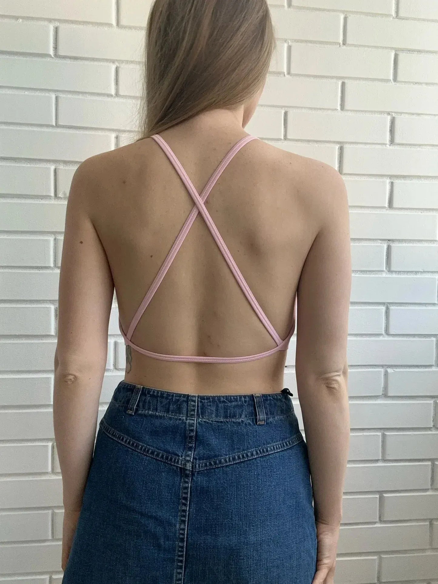 Seamless Dynamic Backless Women Yoga Bras / Padded Gym Bra