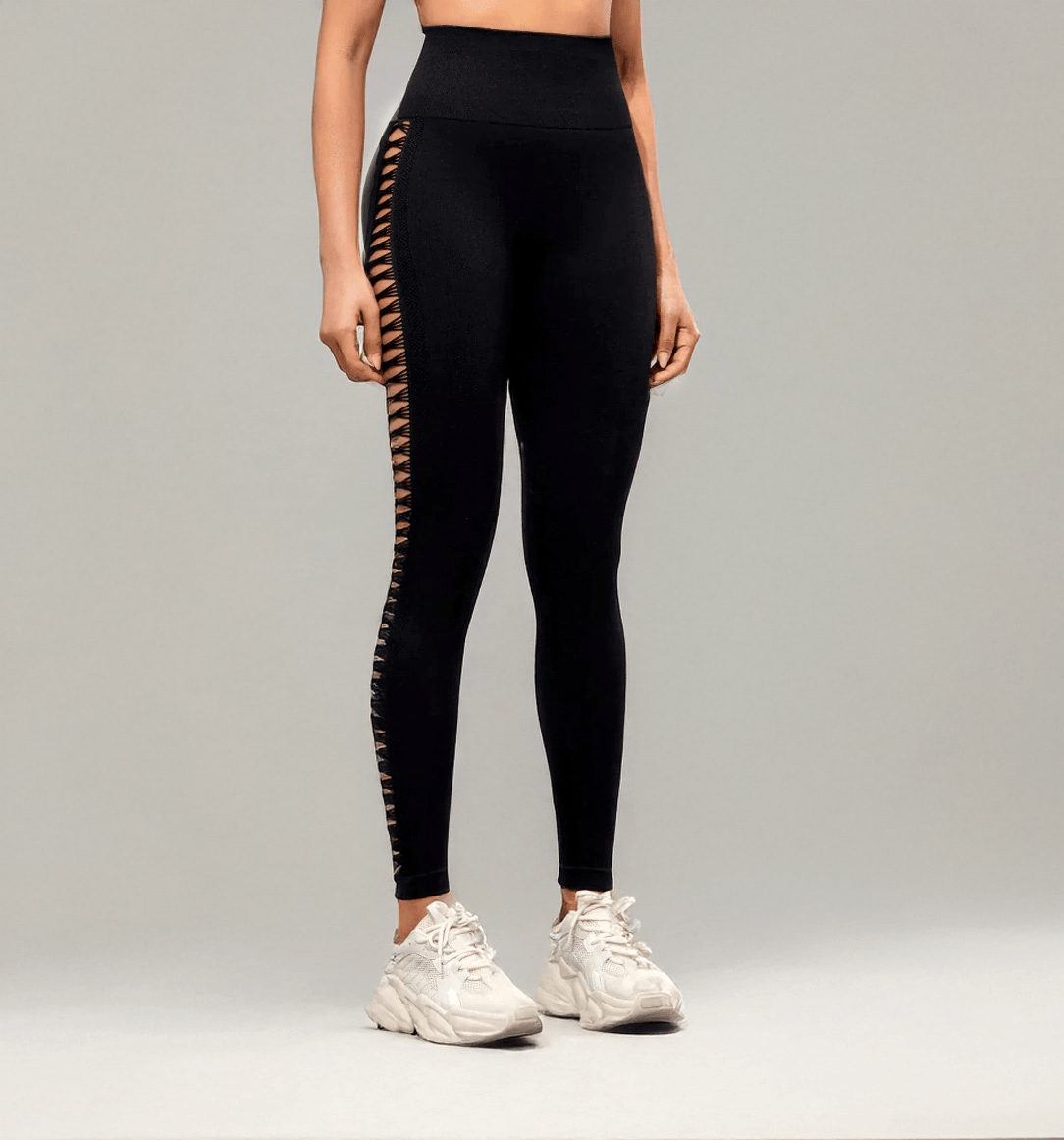 Seamless Tie Dye Hollow Out Yoga Leggings