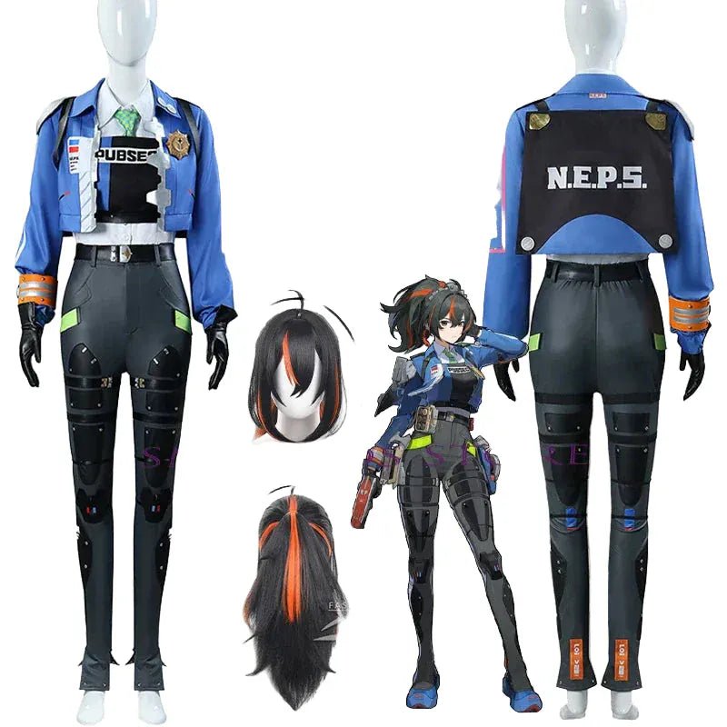 set and wig / XS Zhu Yuan Cosplay / Zenless Zone Zero