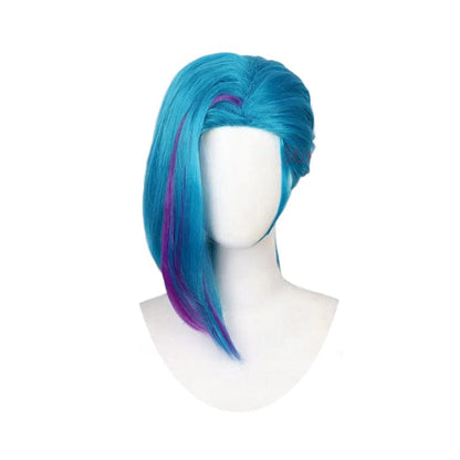 short jinx wig only / XS Arcane 2 Fractured Jinx Cosplay