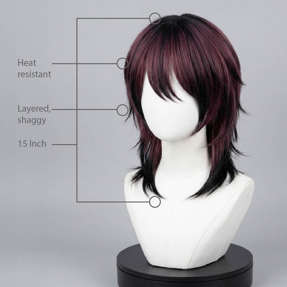 Short Layered Wig with Bangs / Heat Resistant