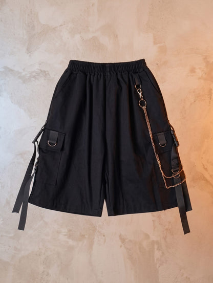 Shorts / M K-Fashion Asymmetric Static Utility Full-Set