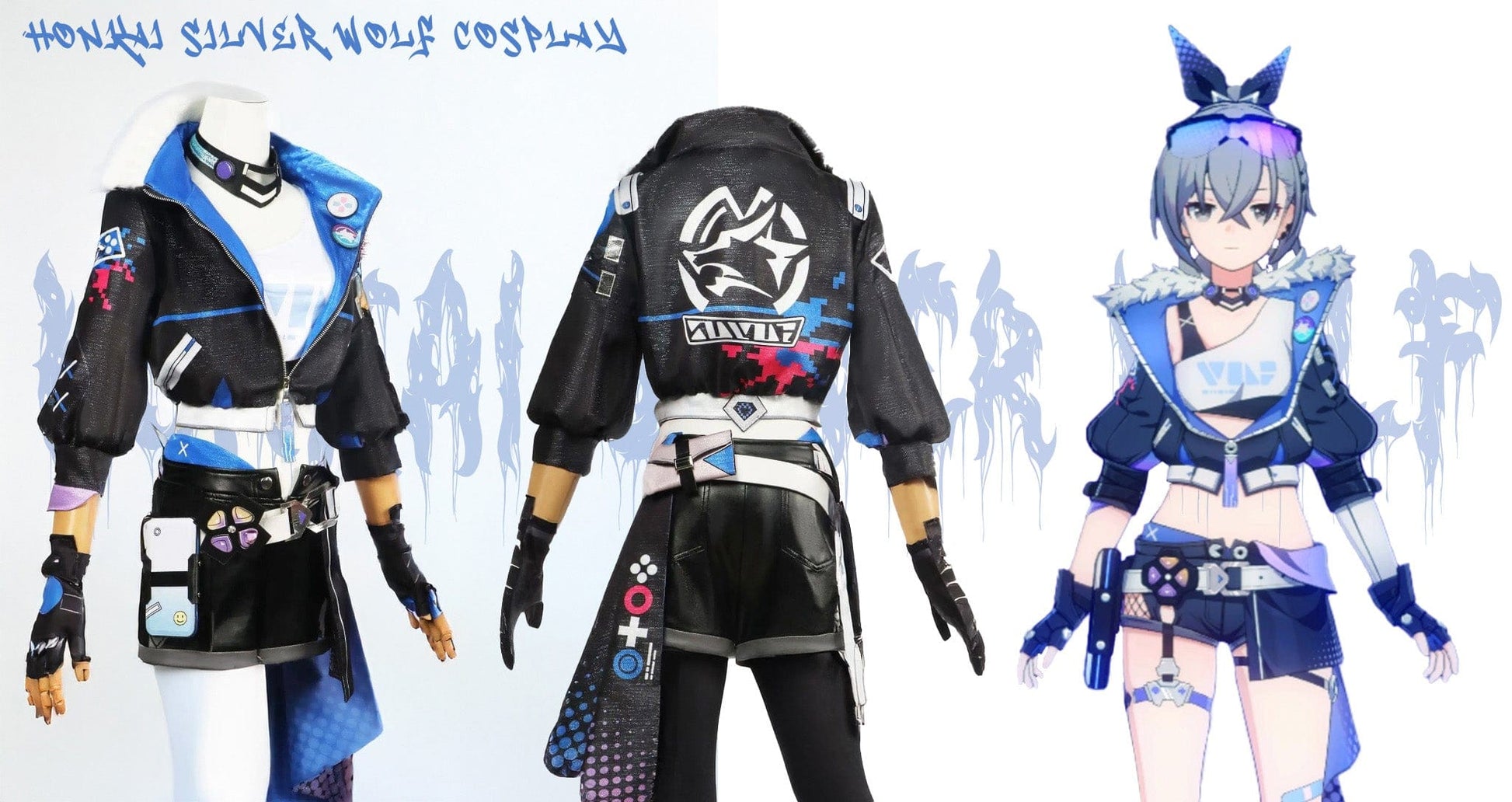 Silver Wolf Full Set Cosplay / Game Honkai Start Rail Silver Wolf Cosplay