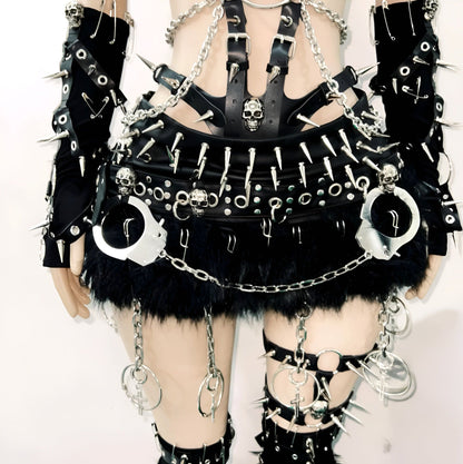 Skirt / S Bloodspire Gothic Outfit Top, Skirt, & Accessories
