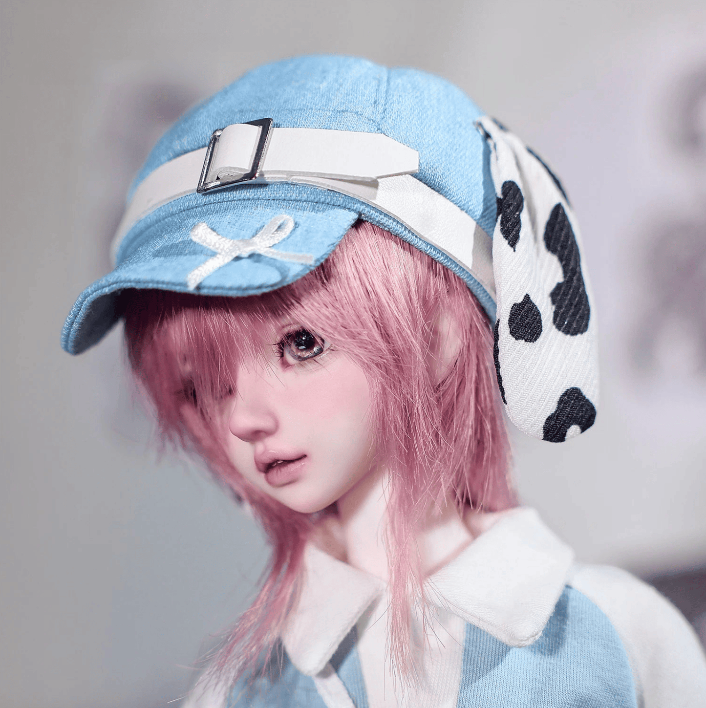Sky Blue Kawaii Harajuku Style Fashion BJD Doll - Victorious (Pink hair)