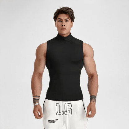 Sleeveless Workout Turtle Neck Tank Top