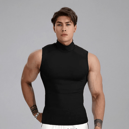 Sleeveless Workout Turtle Neck Tank Top