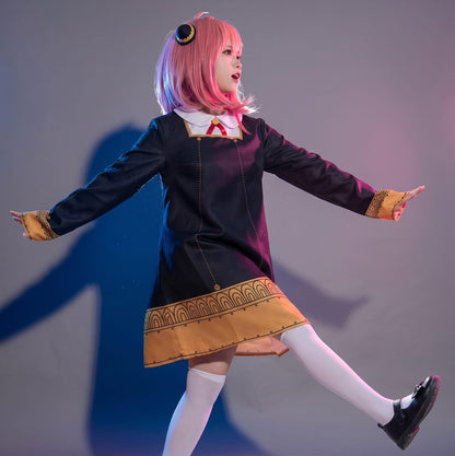 SPY X FAMILY Anya Forger Cosplay / Costume Black Dress