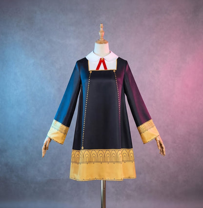 SPY X FAMILY Anya Forger Cosplay / Costume Black Dress