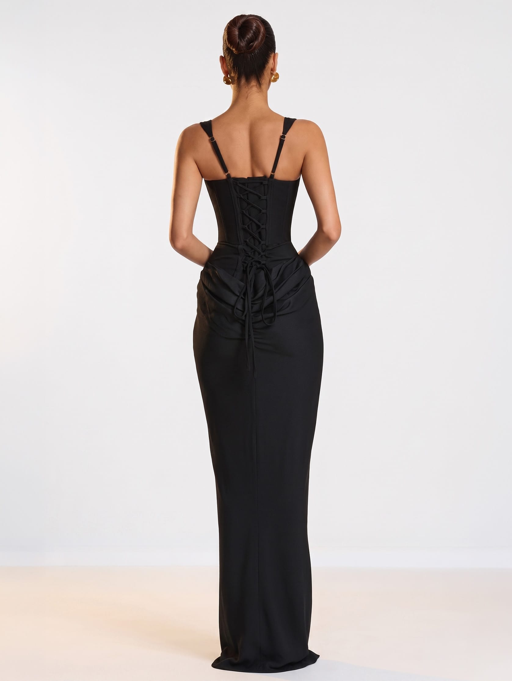 Square Low Neck Prom Dress/ Solid Pleated Sling Dress