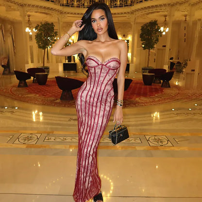 Strapless Mermaid  Corset Dress