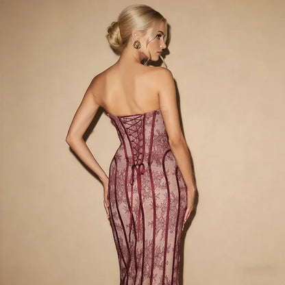 Strapless Mermaid  Corset Dress