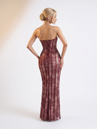 Strapless Mermaid  Corset Dress