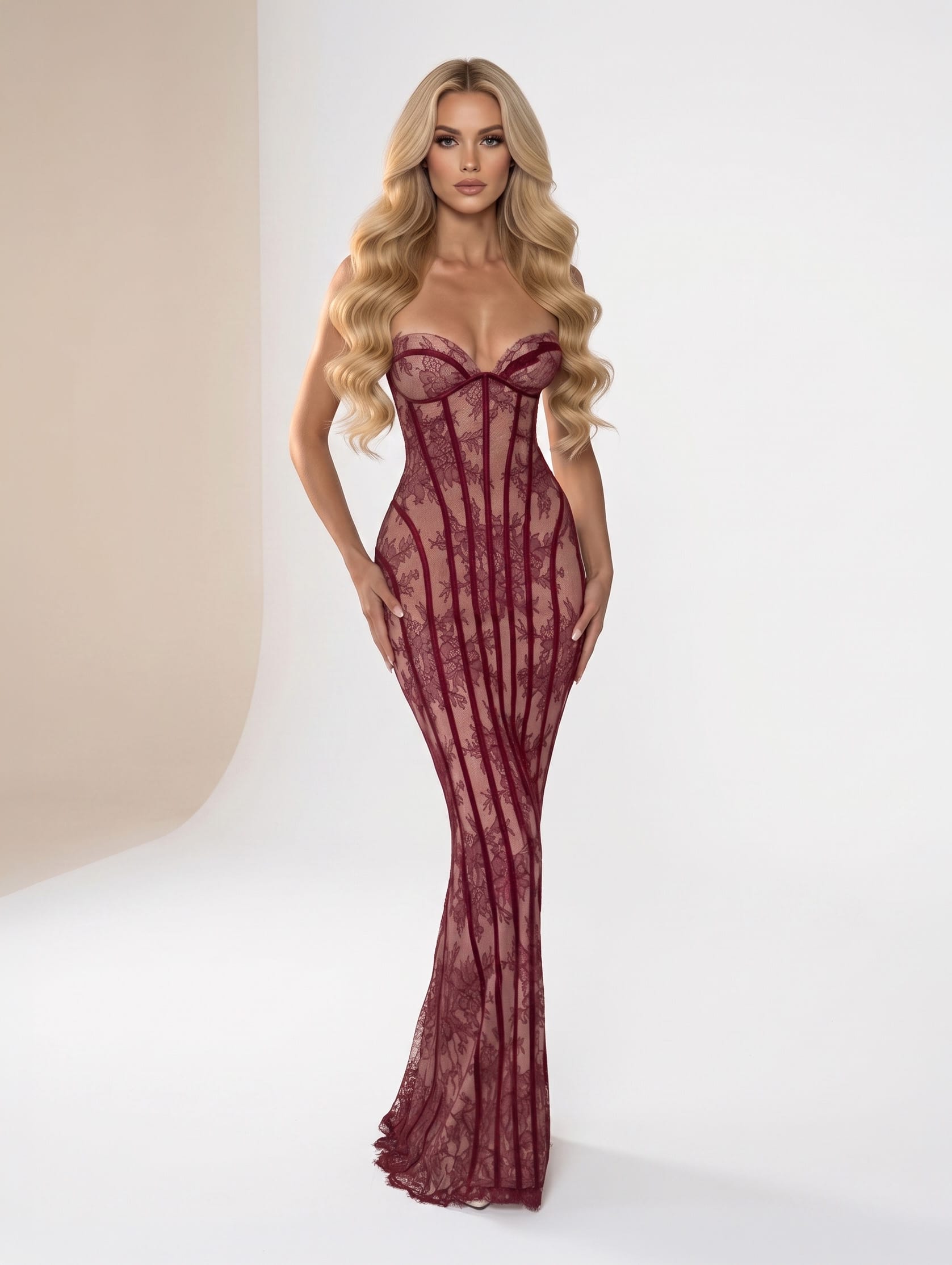 Strapless Mermaid  Corset Dress