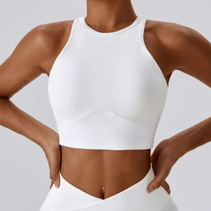 Swan white / S Victorious Frontier Ribbed Crop Top