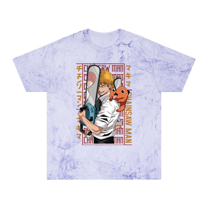 T-Shirt Amethyst / S Unisex Color Blast Tee - Anime Chainsaw Man (Love & Loyalty)