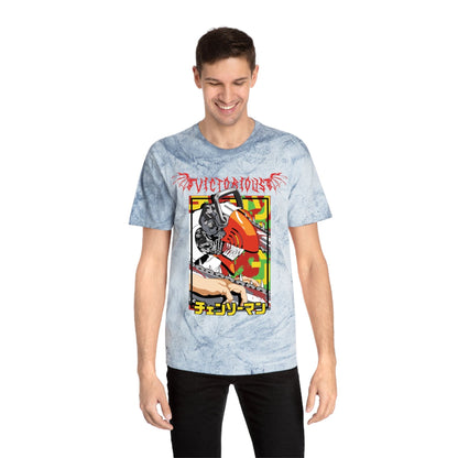T-Shirt Anime Chainsaw Man Denji (Full Throttle) - Tie Dye Vintage Style T-shirt