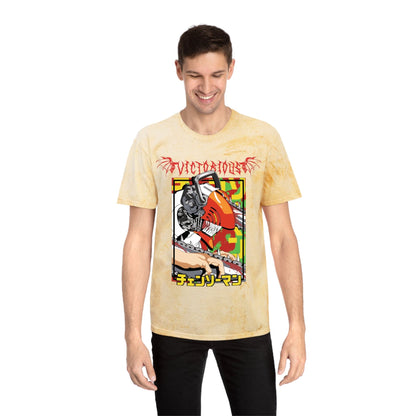 T-Shirt Anime Chainsaw Man Denji (Full Throttle) - Tie Dye Vintage Style T-shirt