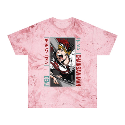 T-Shirt Clay / S Unisex Anime Color Blast T-Shirt | Chainsaw Man | Denji Awakening