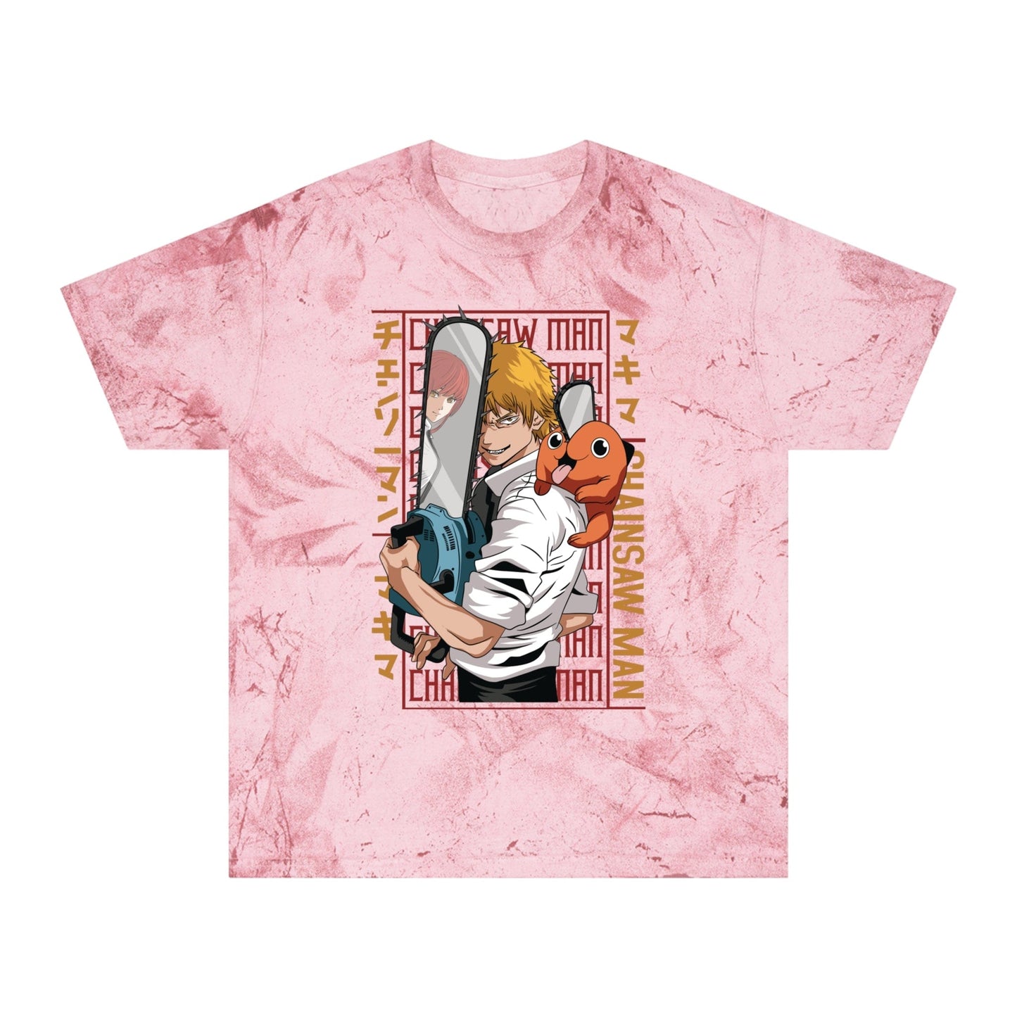 T-Shirt Clay / S Unisex Color Blast Tee - Anime Chainsaw Man (Love & Loyalty)