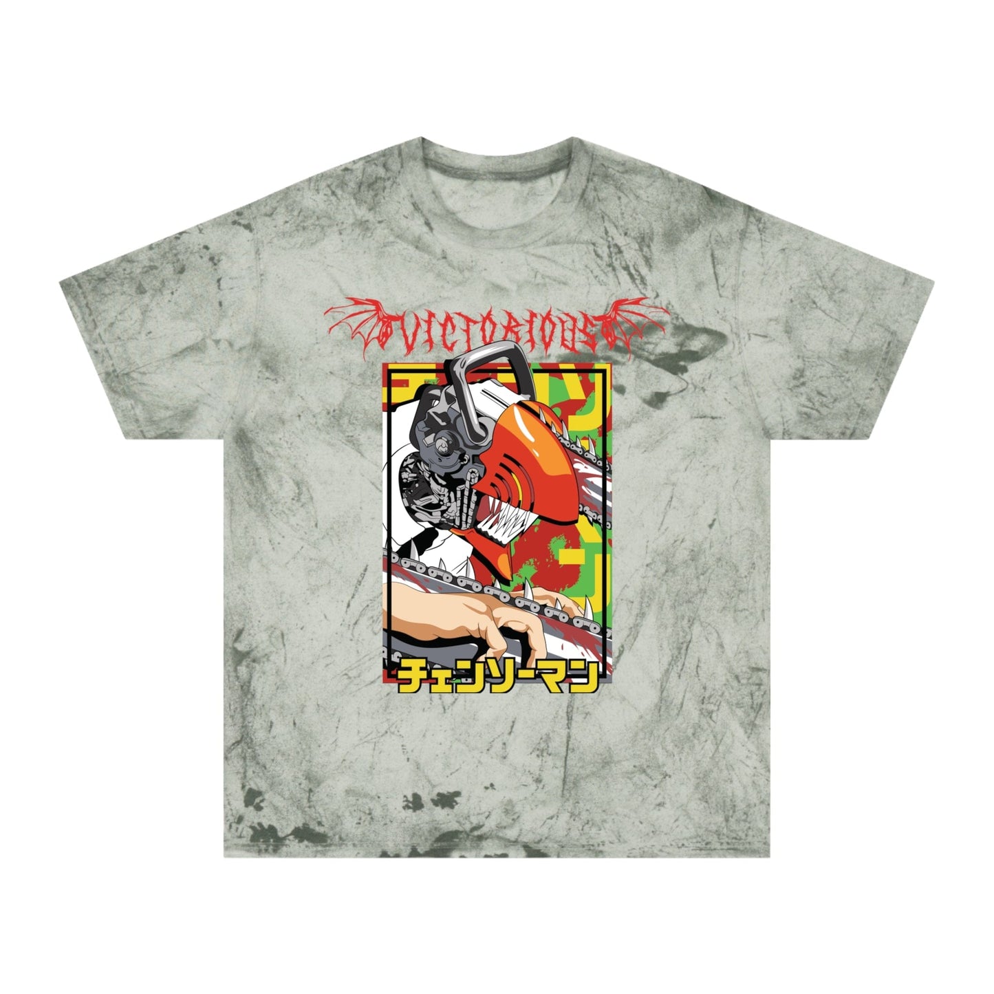 T-Shirt Fern / S Anime Chainsaw Man Denji (Full Throttle) - Tie Dye Vintage Style T-shirt
