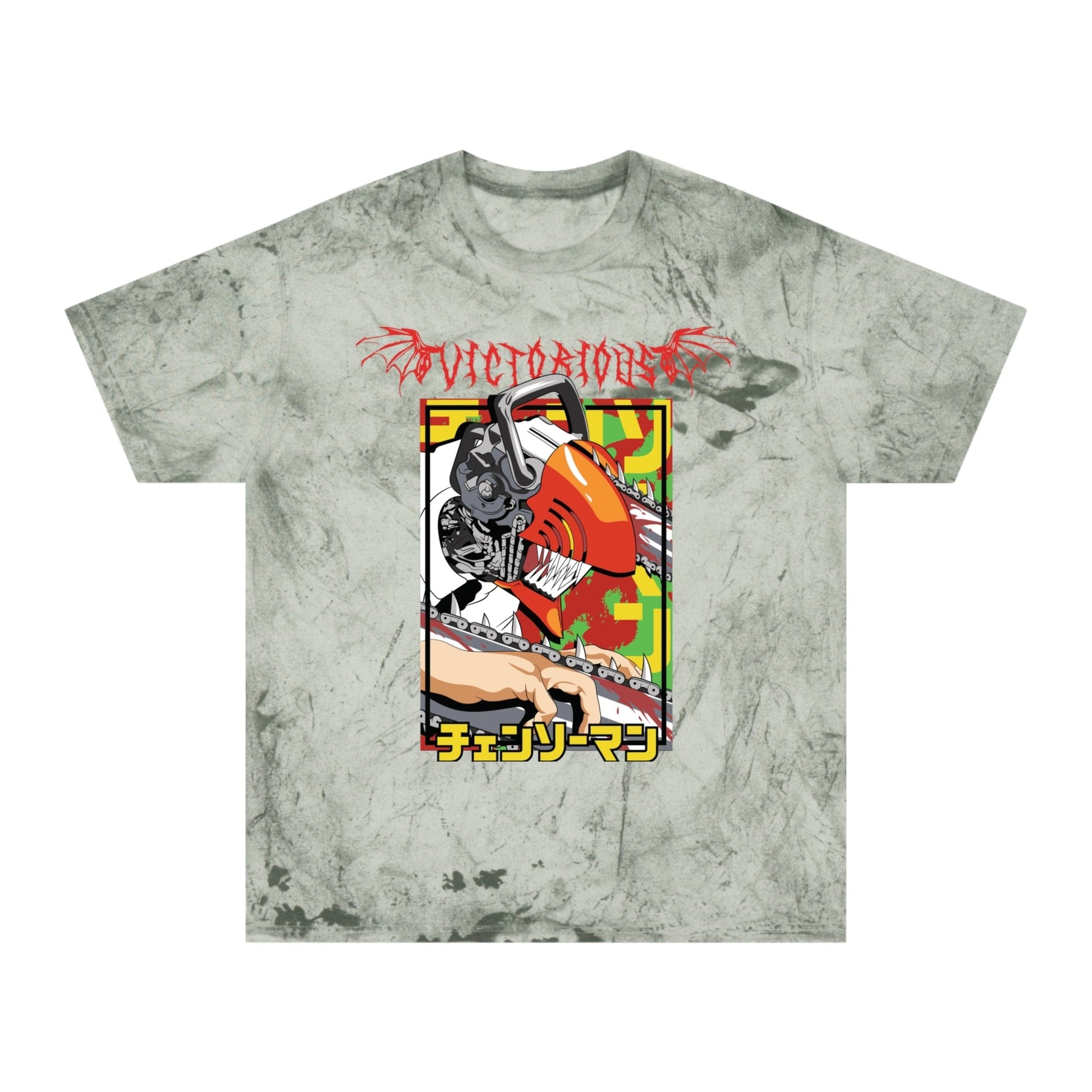 T-Shirt Fern / S Anime Chainsaw Man Denji (Full Throttle) - Tie Dye Vintage Style T-shirt