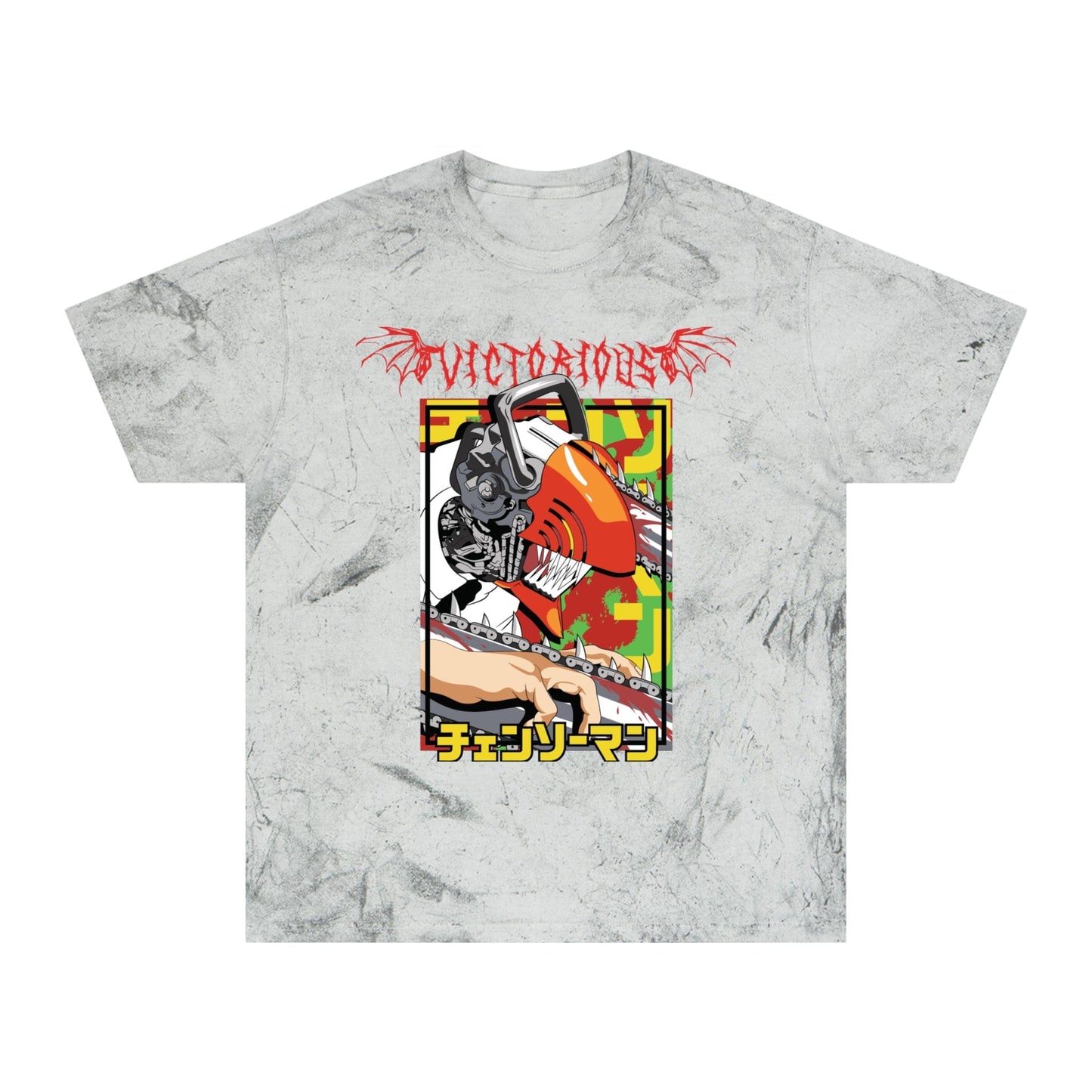 T-Shirt Smoke / S Anime Chainsaw Man Denji (Full Throttle) - Tie Dye Vintage Style T-shirt