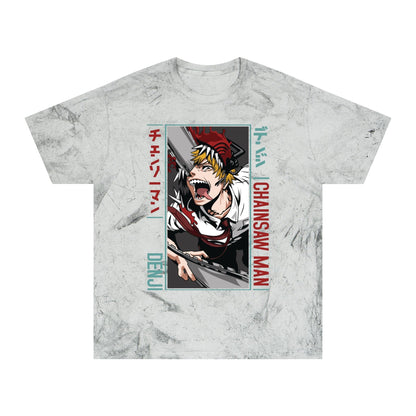 T-Shirt Smoke / S Unisex Anime Color Blast T-Shirt | Chainsaw Man | Denji Awakening