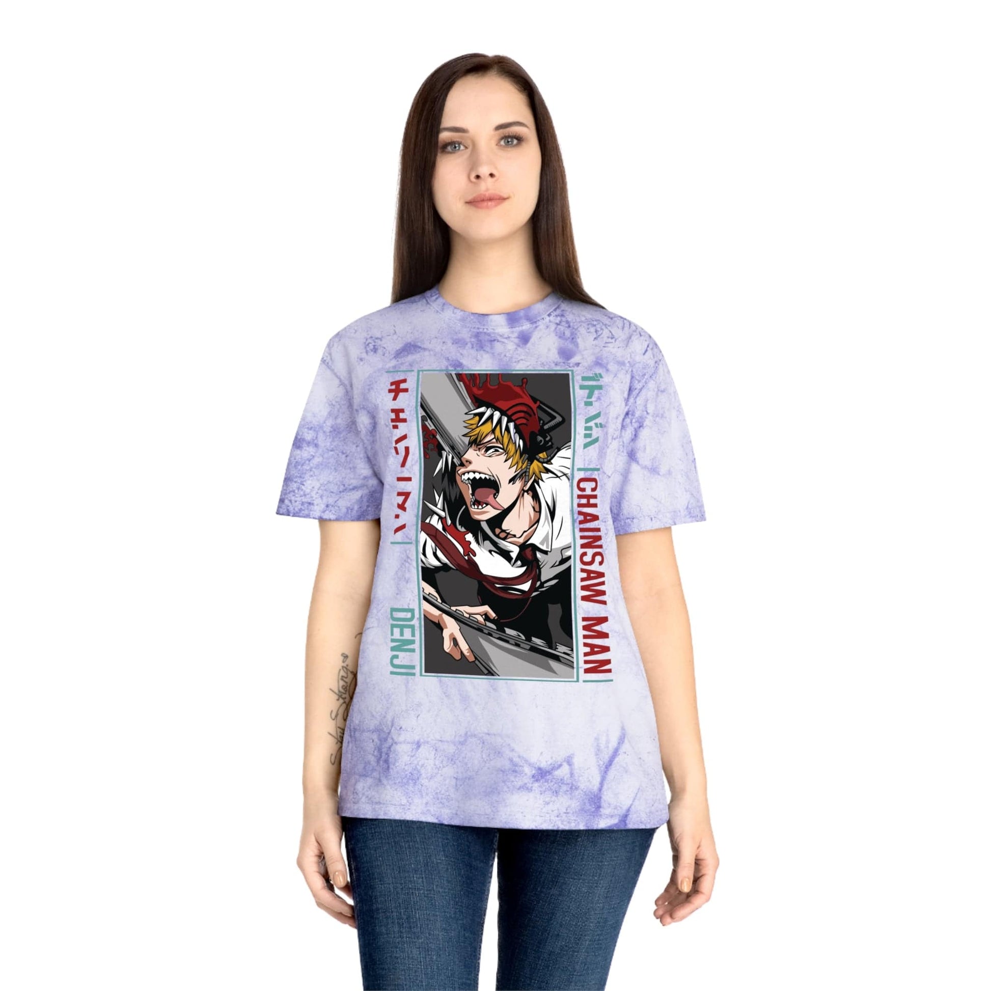 T-Shirt Unisex Anime Color Blast T-Shirt | Chainsaw Man | Denji Awakening