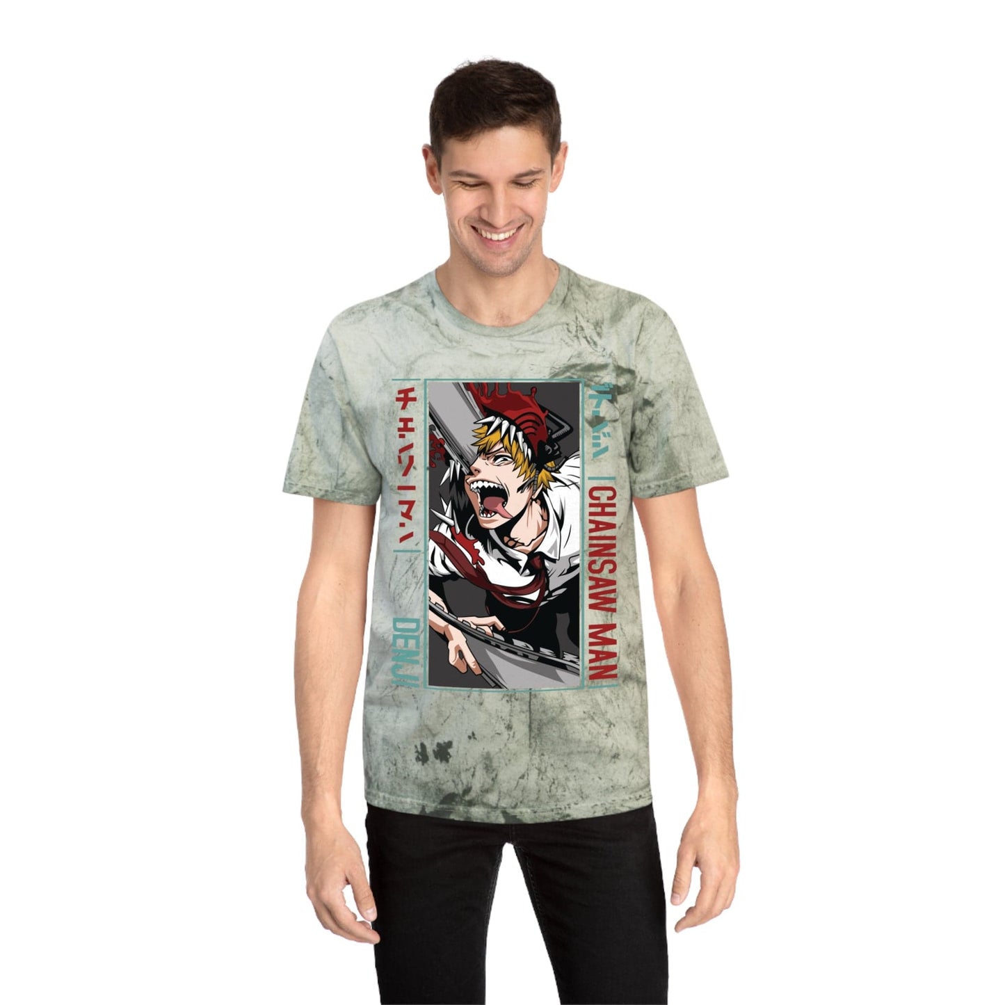 T-Shirt Unisex Anime Color Blast T-Shirt | Chainsaw Man | Denji Awakening