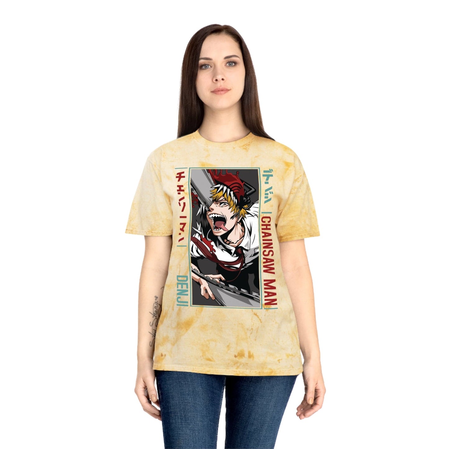 T-Shirt Unisex Anime Color Blast T-Shirt | Chainsaw Man | Denji Awakening