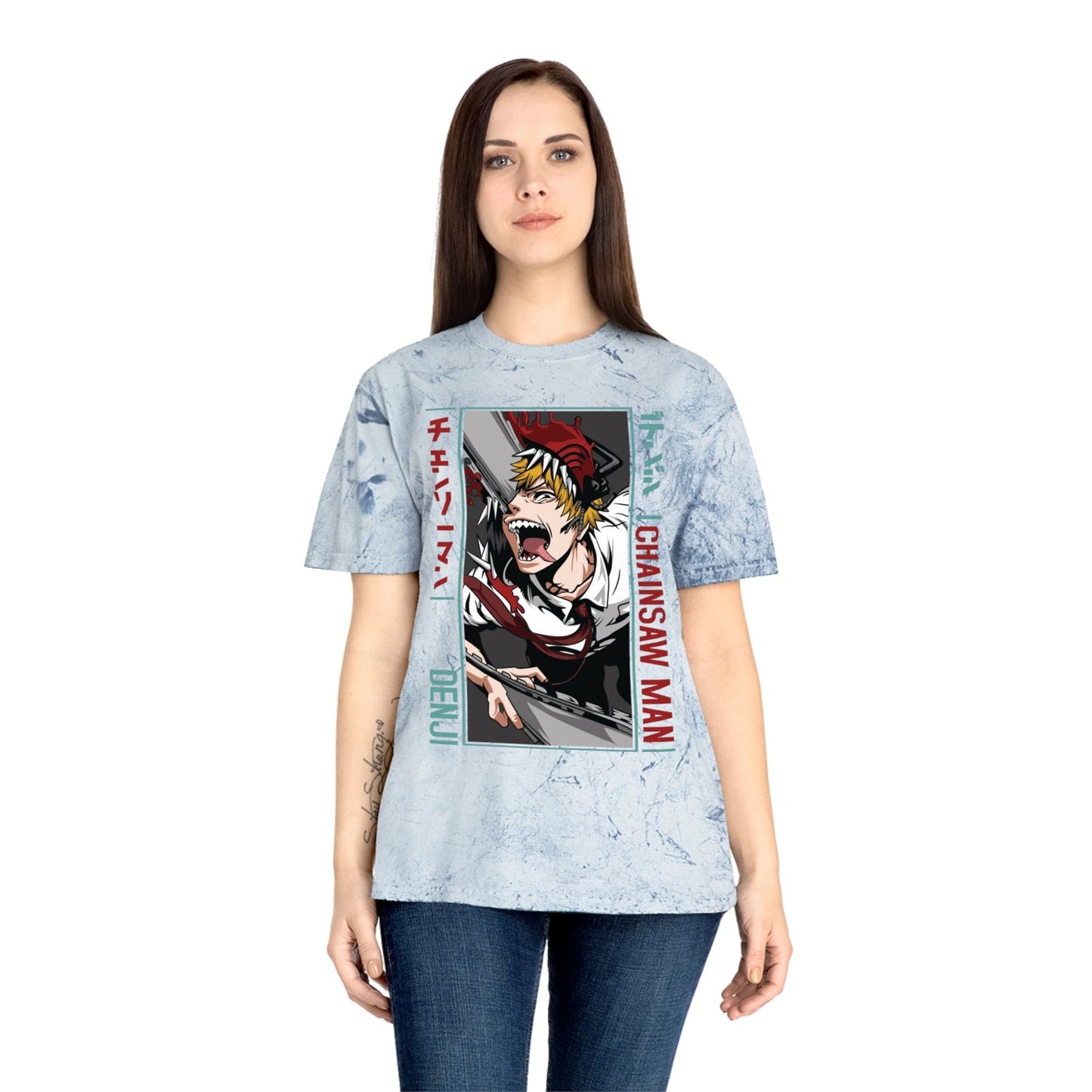 T-Shirt Unisex Anime Color Blast T-Shirt | Chainsaw Man | Denji Awakening