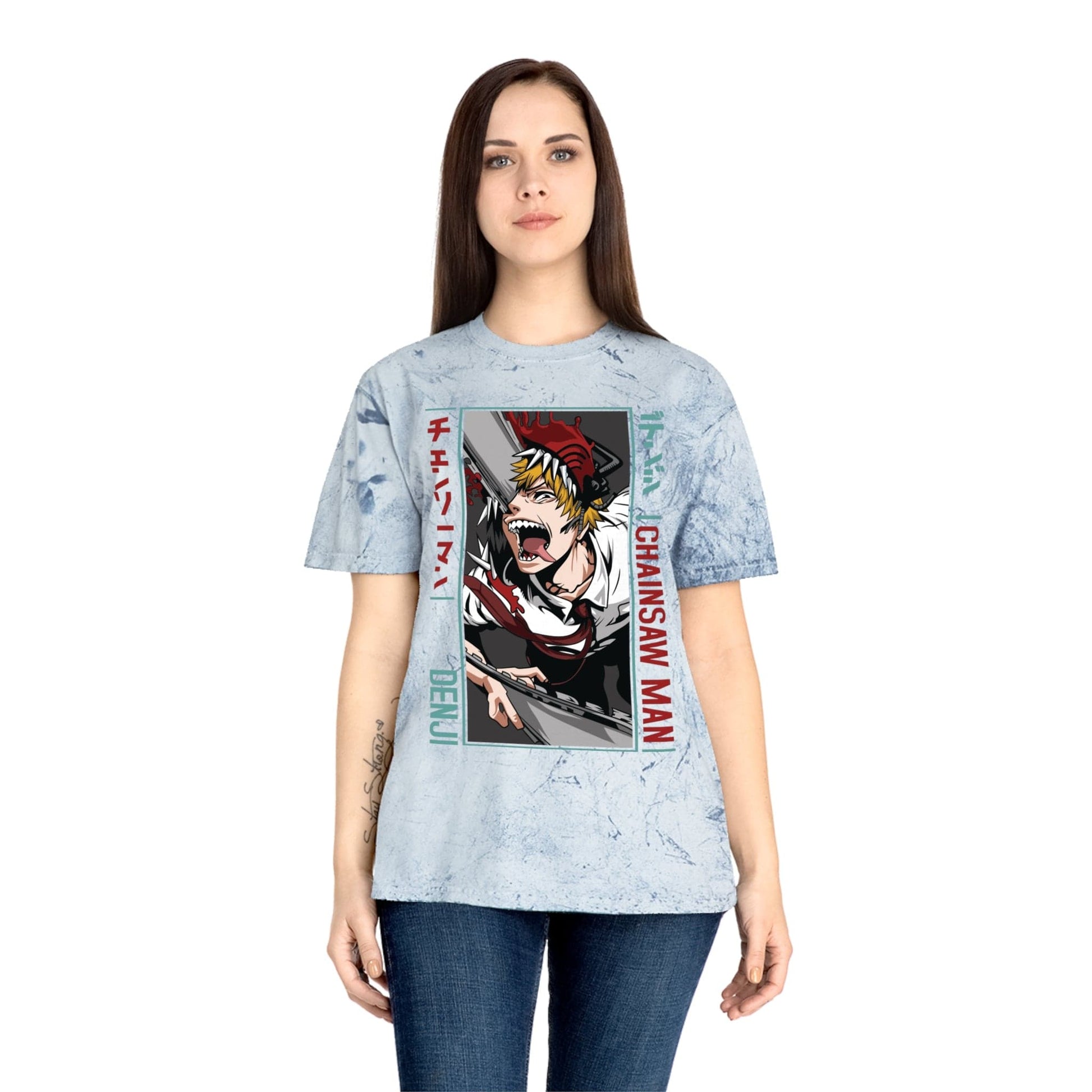 T-Shirt Unisex Anime Color Blast T-Shirt | Chainsaw Man | Denji Awakening