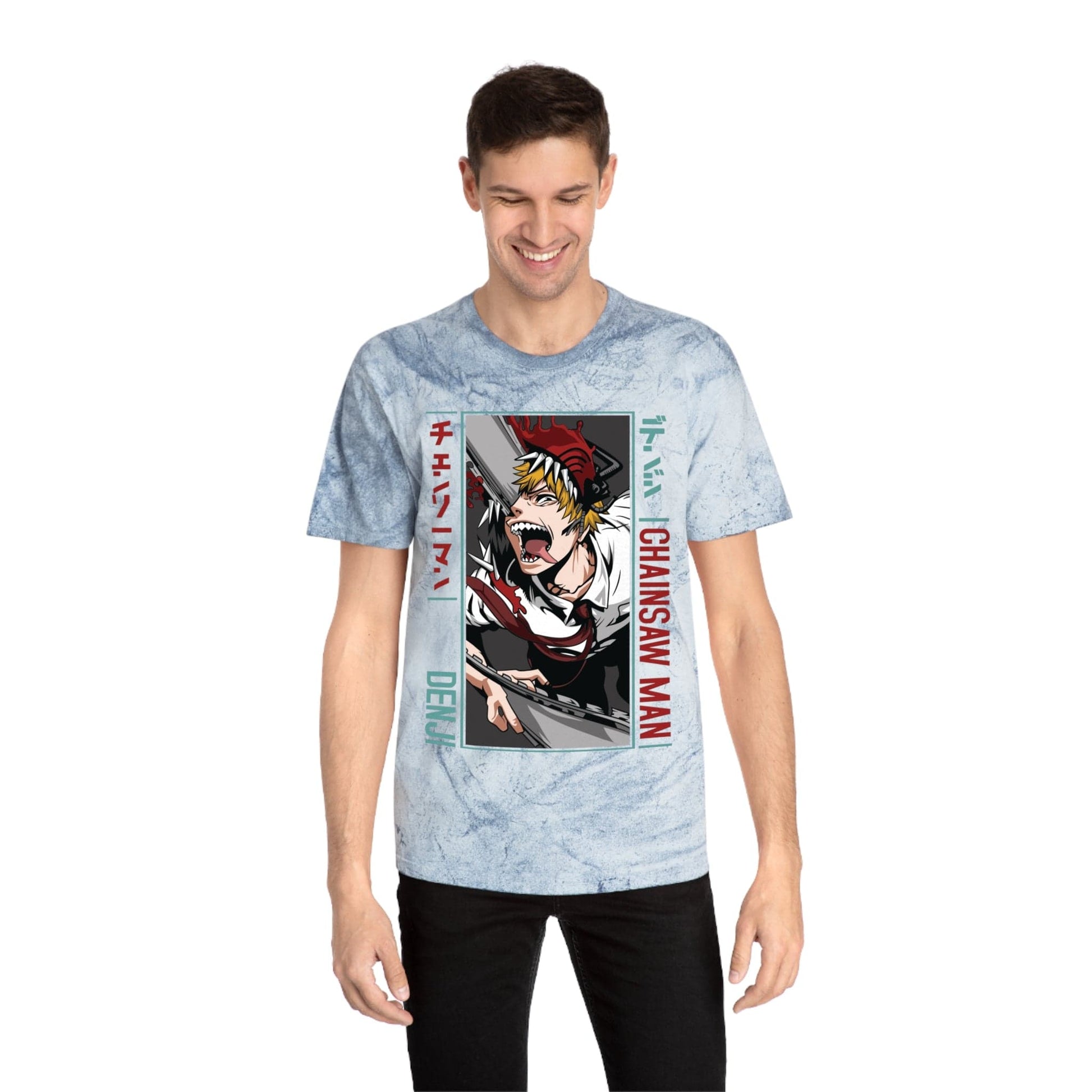 T-Shirt Unisex Anime Color Blast T-Shirt | Chainsaw Man | Denji Awakening