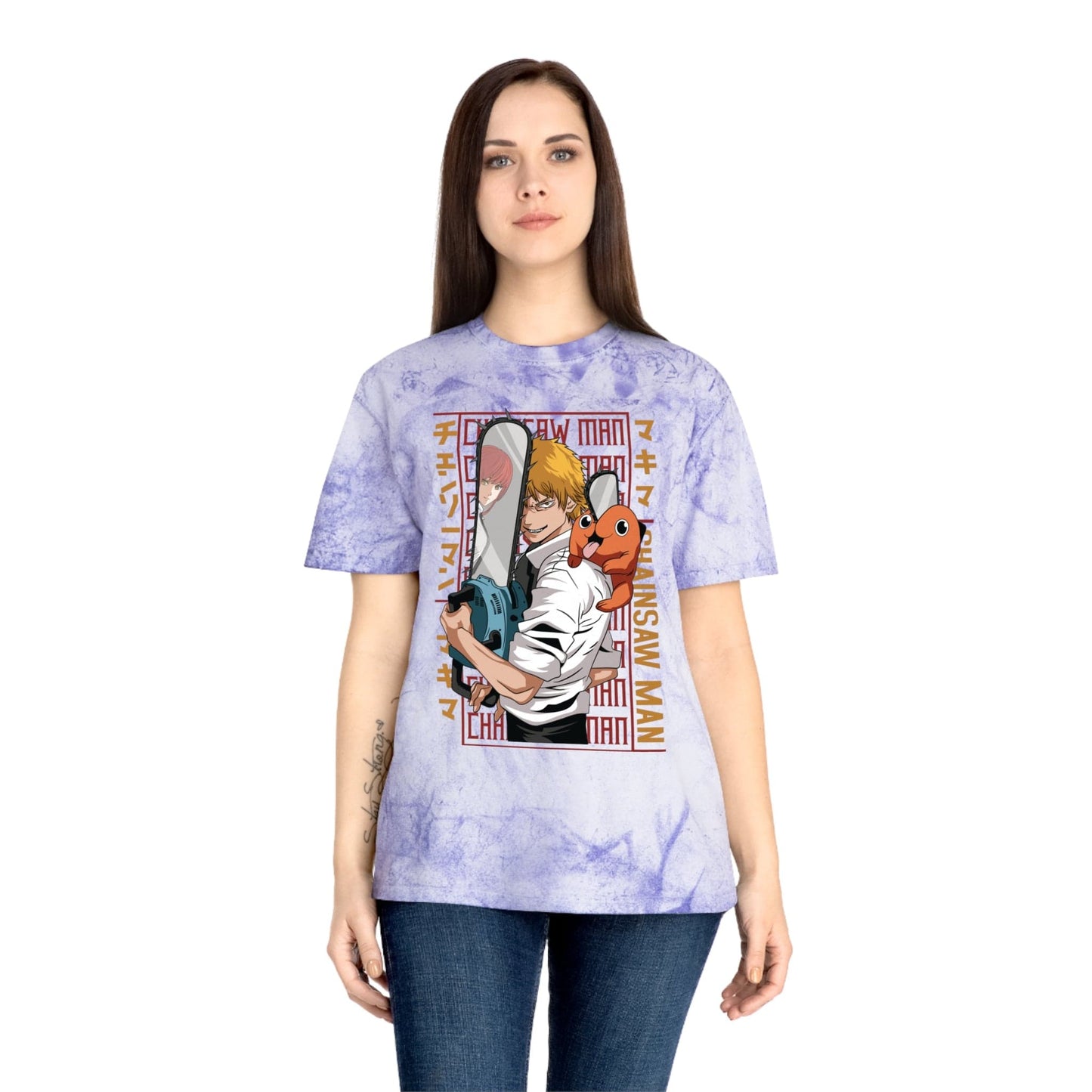 T-Shirt Unisex Color Blast Tee - Anime Chainsaw Man (Love & Loyalty)