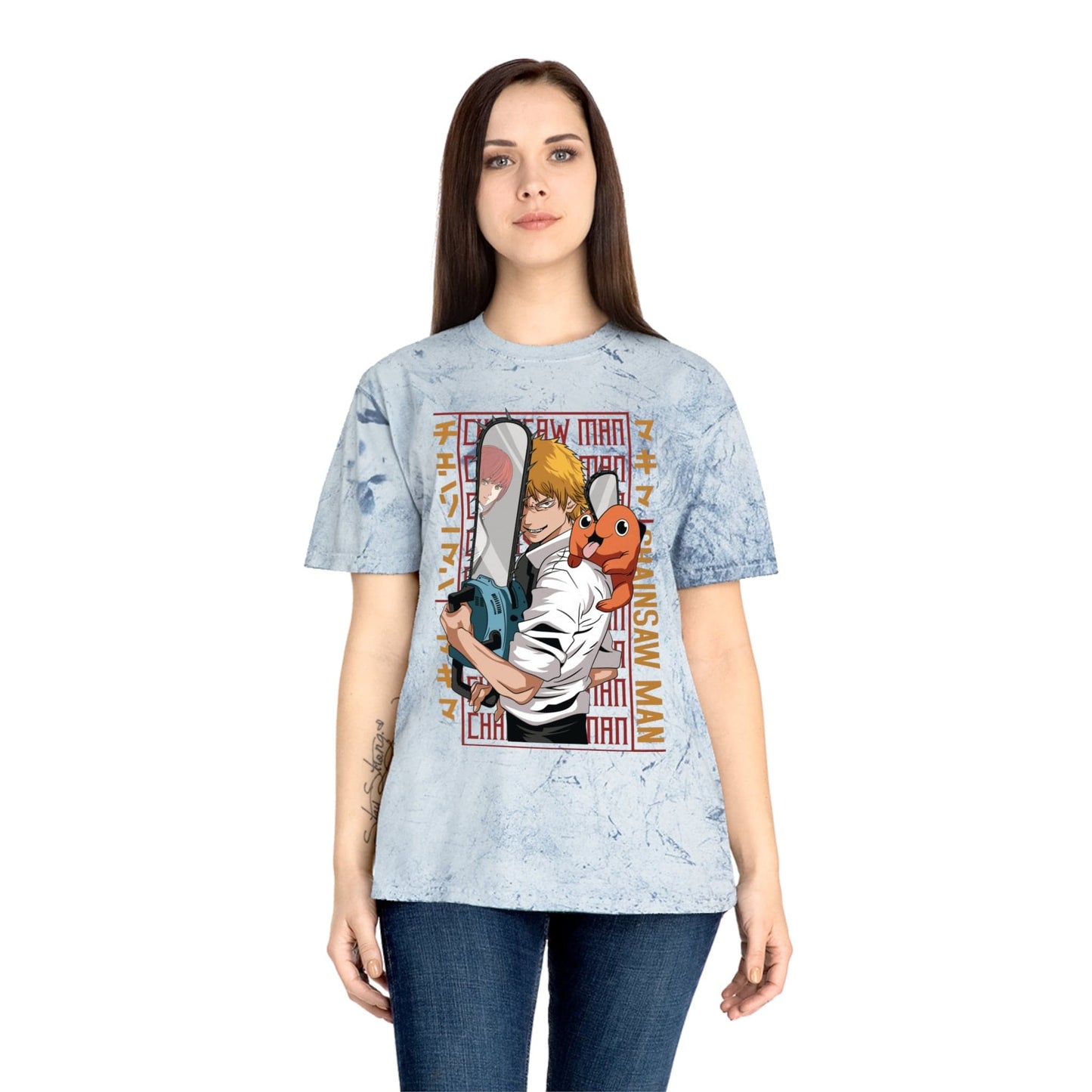 T-Shirt Unisex Color Blast Tee - Anime Chainsaw Man (Love & Loyalty)