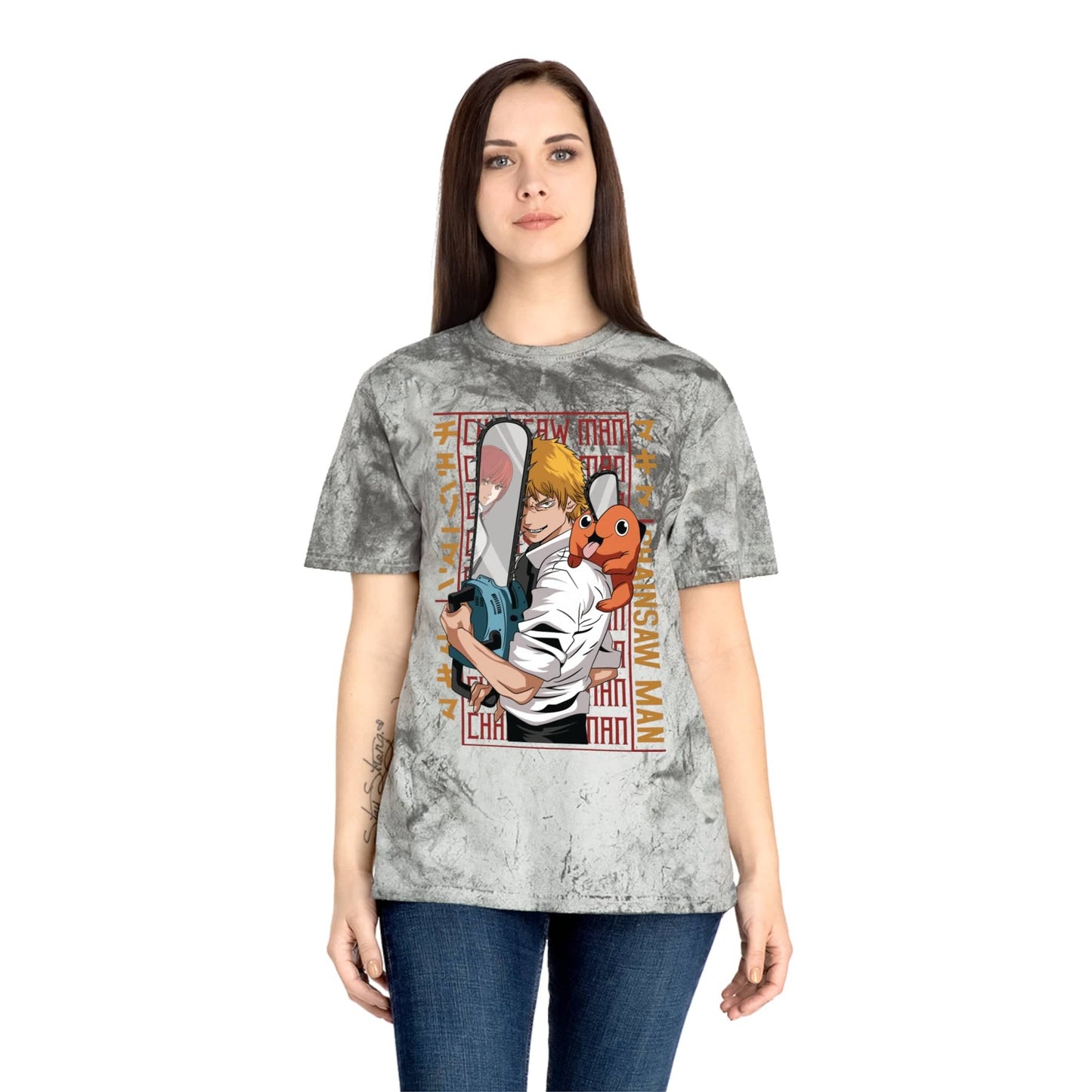 T-Shirt Unisex Color Blast Tee - Anime Chainsaw Man (Love & Loyalty)