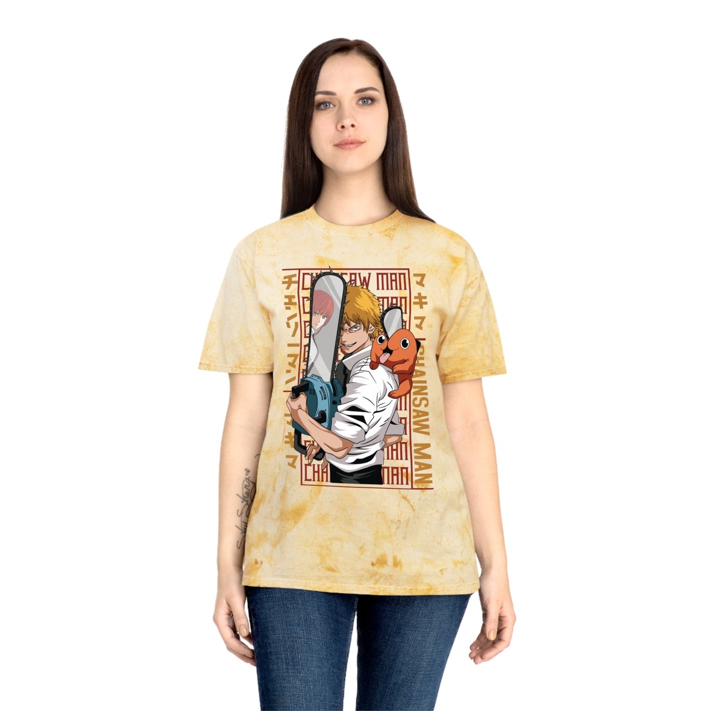 T-Shirt Unisex Color Blast Tee - Anime Chainsaw Man (Love & Loyalty)