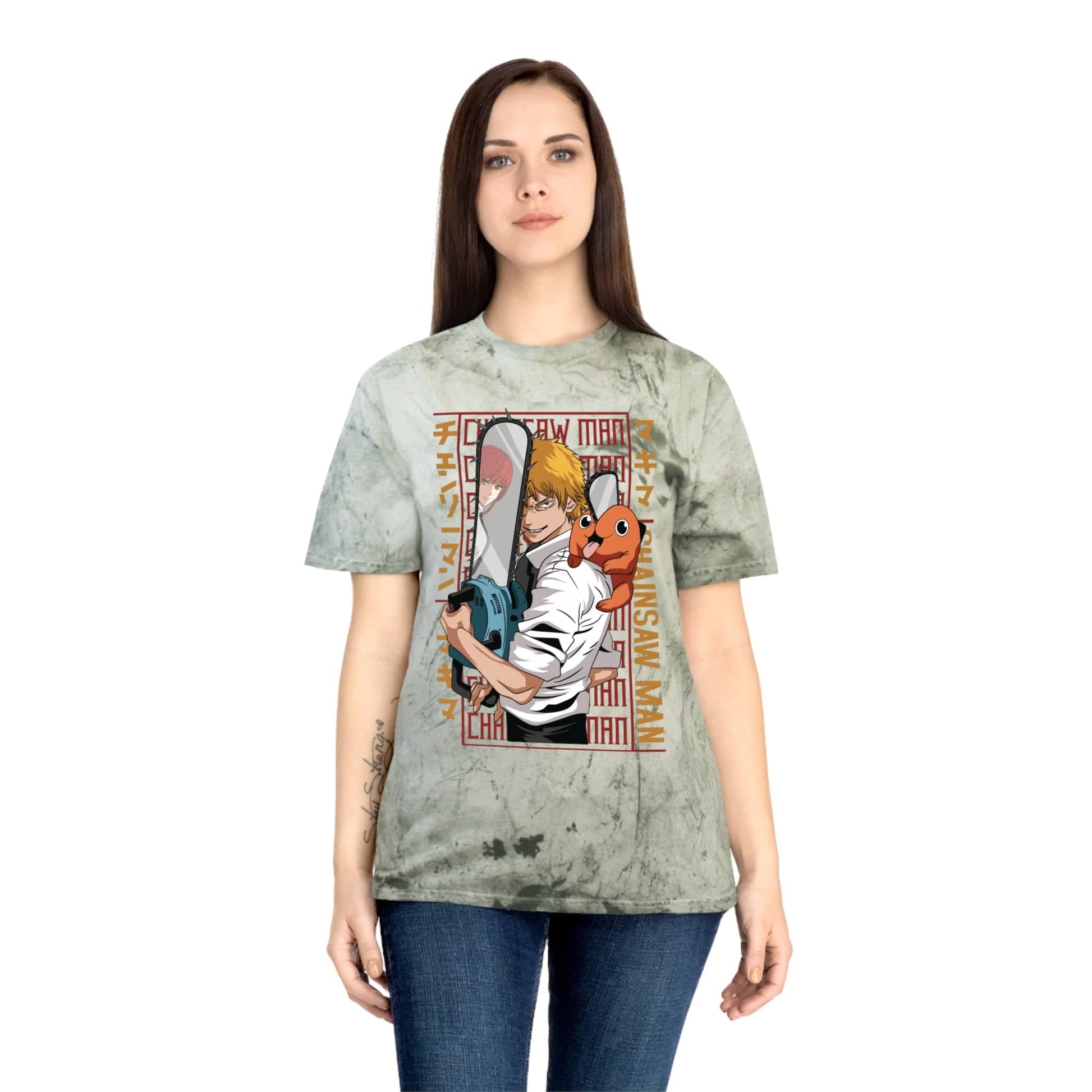 T-Shirt Unisex Color Blast Tee - Anime Chainsaw Man (Love & Loyalty)