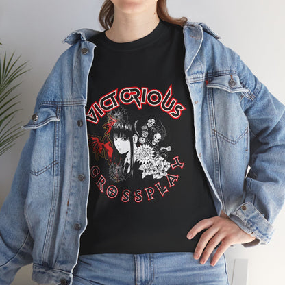 T-Shirt Victorious Crossplay Graphic Tee — Gothic Anime Japan Bat Design
