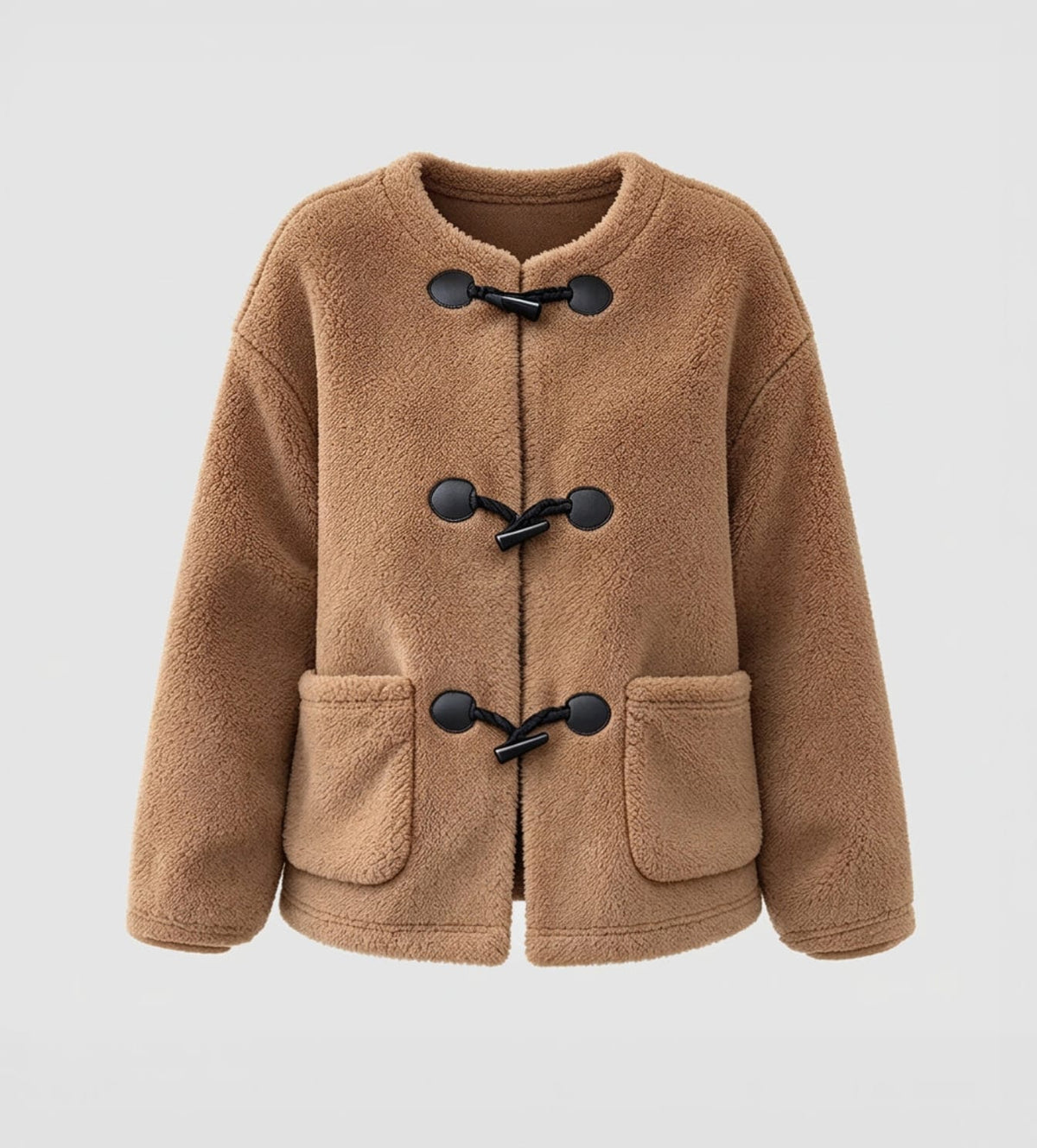 Teddy Jacket / Round Collar Plush Fleece Short Coat