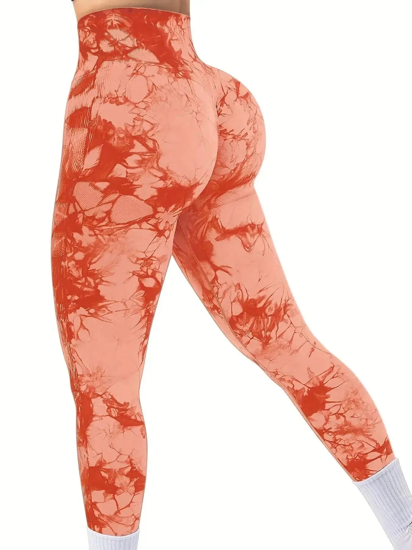 TieOrange / XL 73-94KG Victorious Romulus Radiance Tie-Dye Seamless Leggings