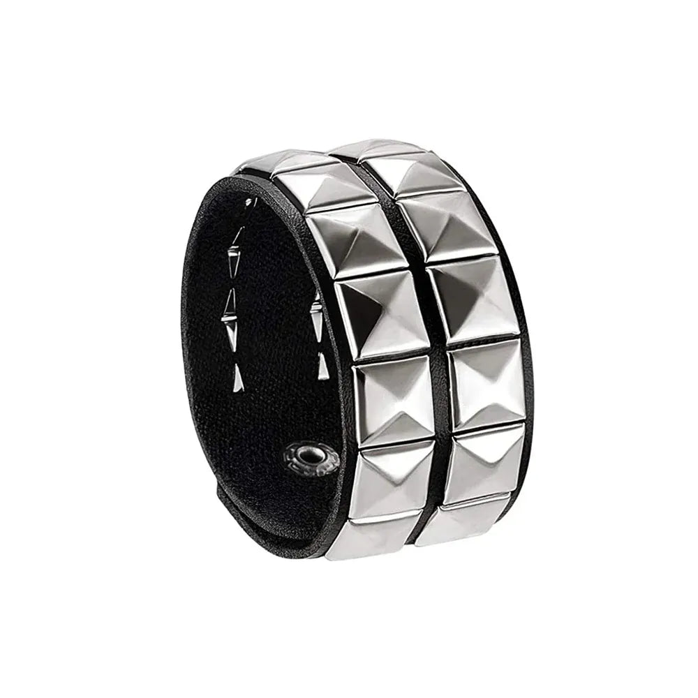 Two row Gothic Spike Bracelet Punk Rock Accessories