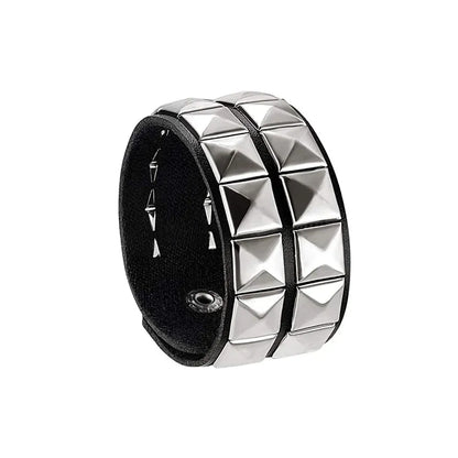 Two row Gothic Spike Bracelet Punk Rock Accessories